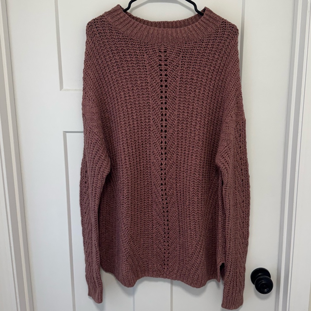 Lucky Brand Open Stitch Pullover Knit Sweater